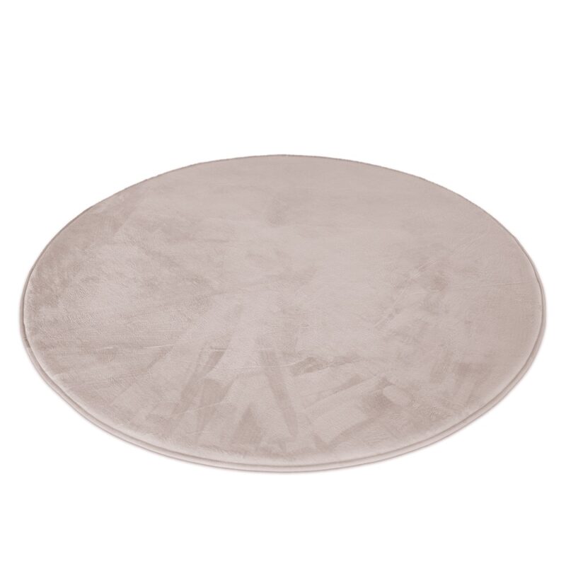 Rond speelkleed van 200 cm in soft pink en beige met 3 cm traagschuim, afbeelding 4