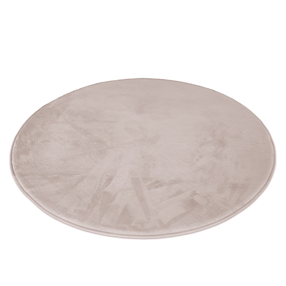 Wizzimo® Baby speelkleed speelmat - ⌀200 cm - Speelkleed kinderen - Extra dikke traagschuim vulling 3 cm - Beige - Rond - Antislip - Afbeelding 2