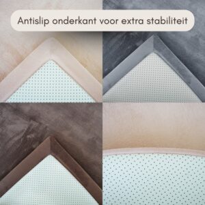 Wizzimo® Baby speelkleed 180x200x3 cm Speelkleed kinderen met traagschuim vulling - Grijs - Anti slip - Afbeelding 8