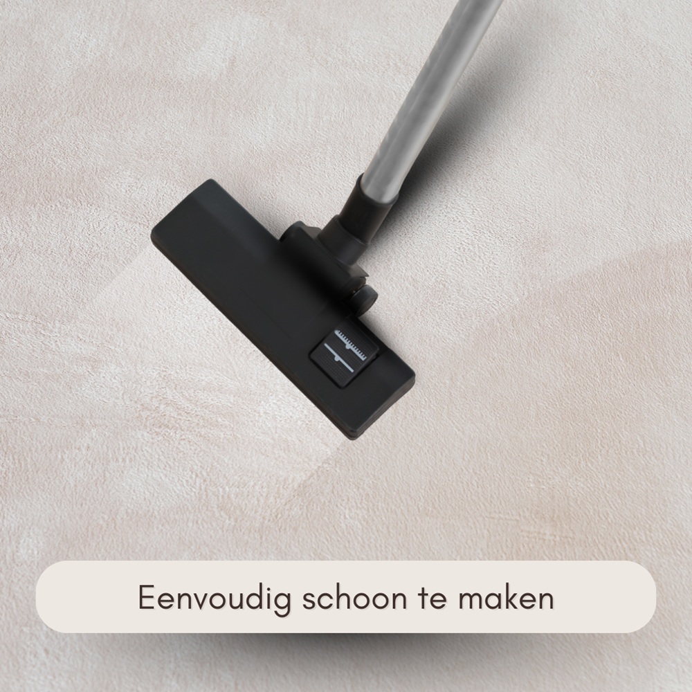 Wizzimo® Baby speelkleed speelmat - ⌀200 cm - Speelkleed kinderen - Extra dikke traagschuim vulling 3 cm - Beige - Rond - Antislip - Afbeelding 4