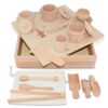 Wizzimo® - Sensorische speelbak met deksel en accessoires - Montessori speelgoed - Sensorisch speelgoed