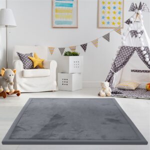 Wizzimo® Baby speelkleed 180x200x3 cm Speelkleed kinderen met traagschuim vulling - Grijs - Anti slip - Afbeelding 14