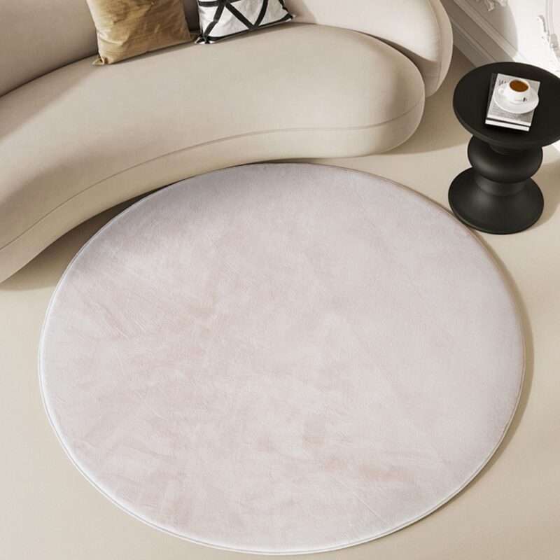 Rond speelkleed van 200 cm in soft pink en beige met 3 cm traagschuim, afbeelding 10