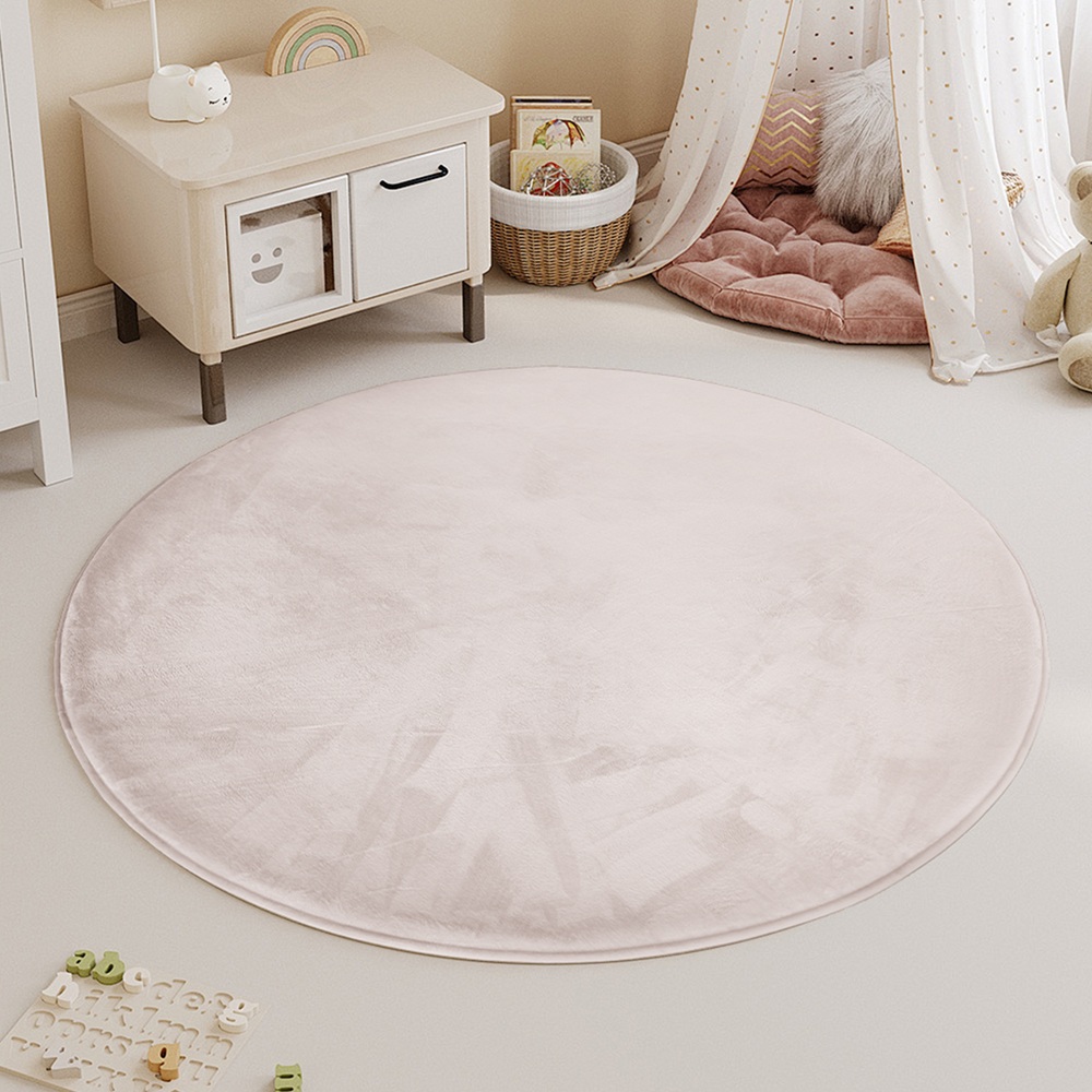 Wizzimo® Baby speelkleed speelmat - ⌀200 cm - Speelkleed kinderen - Extra dikke traagschuim vulling 3 cm - Beige - Rond - Antislip - Afbeelding 10