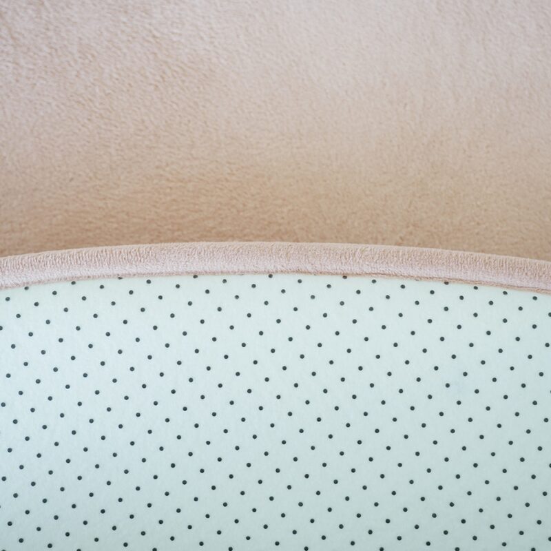 Rond speelkleed van 200 cm in soft pink en beige met 3 cm traagschuim, afbeelding 12