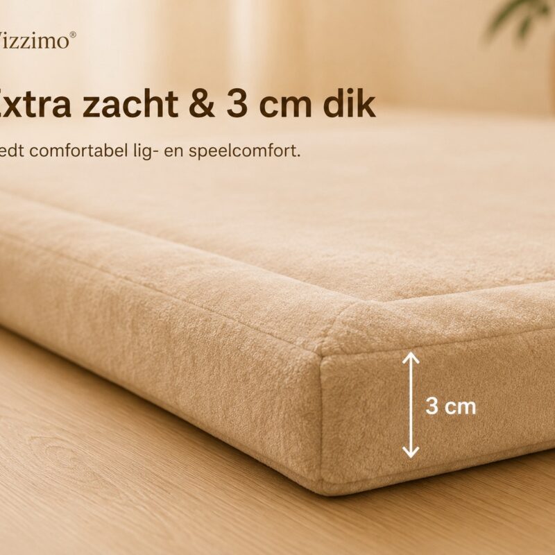 Wizzimo® Boxkleed 80 × 100 cm – Sand Beige - Afbeelding 5