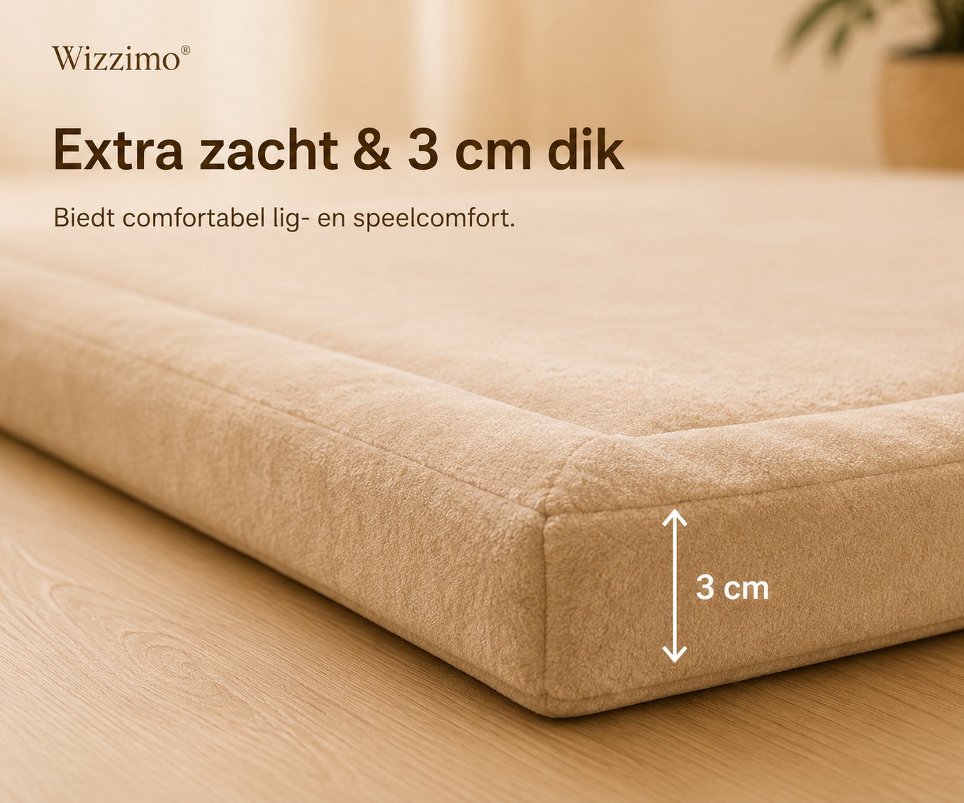 Wizzimo® Boxkleed 80 × 100 cm – Sand Beige - Afbeelding 5