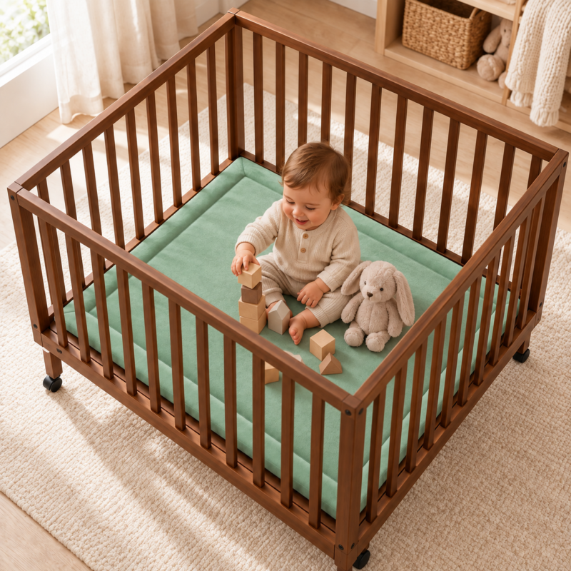 Wizzimo® Boxkleed 80x100 - Groen