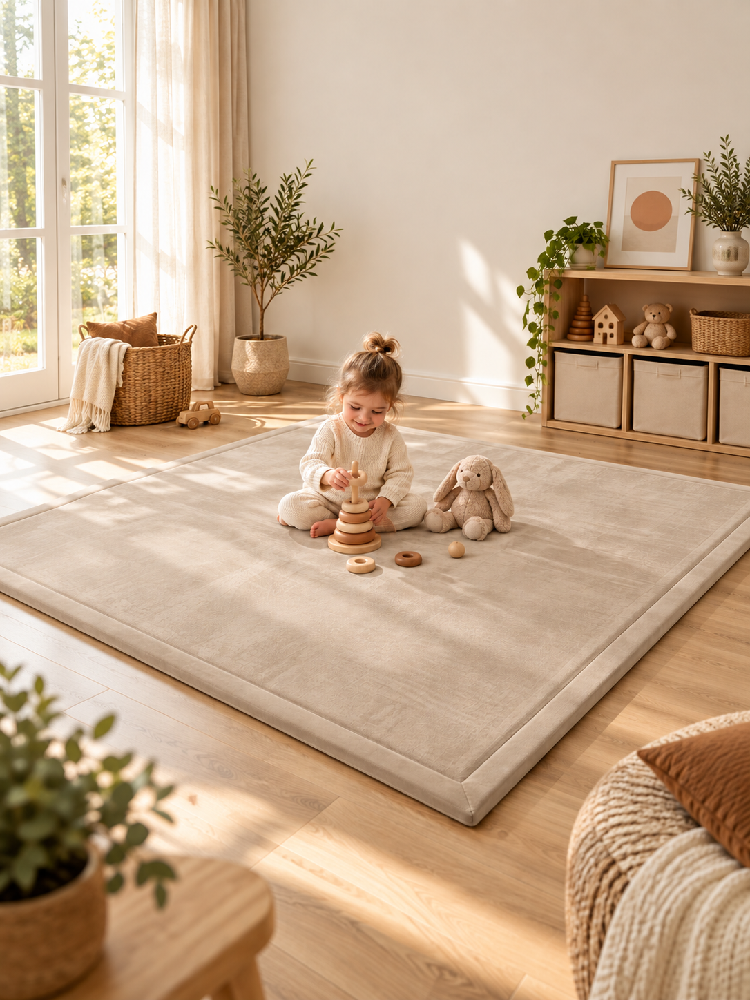 Wizzimo® Speelkleed 150 × 200 cm – Sand Beige