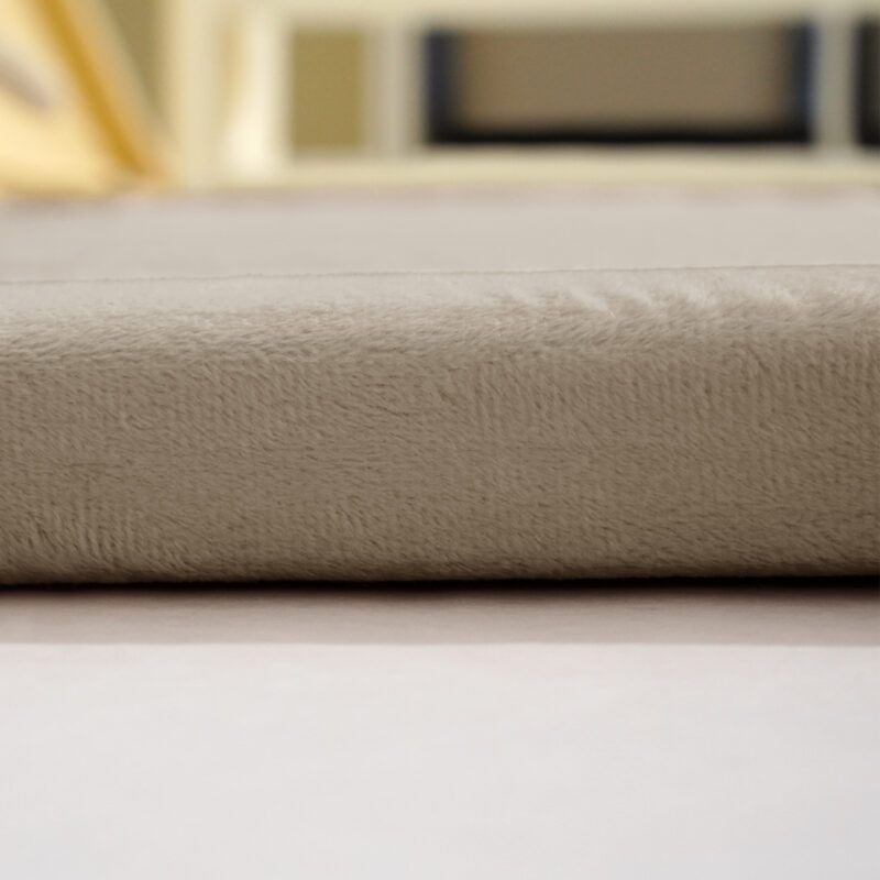 Boxkleed 80x100 cm in sand beige met 3 cm traagschuim, afbeelding 4