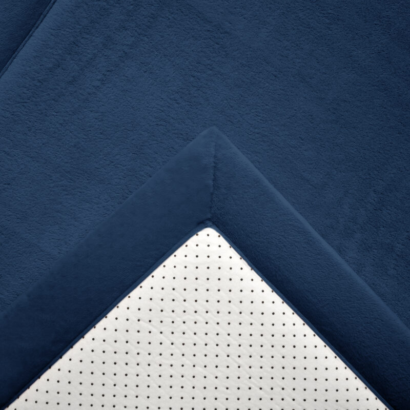 Boxkleed 80x100 cm in donkerblauw met 3 cm traagschuim, afbeelding 5