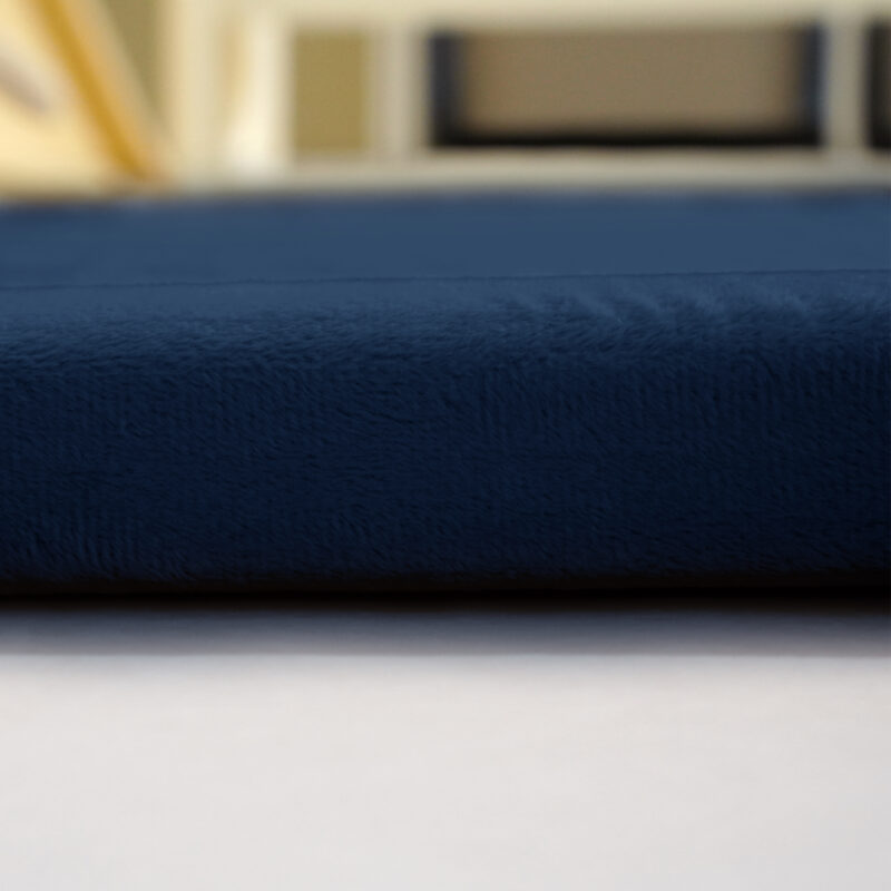 Boxkleed 80x100 cm in donkerblauw met 3 cm traagschuim, afbeelding 4